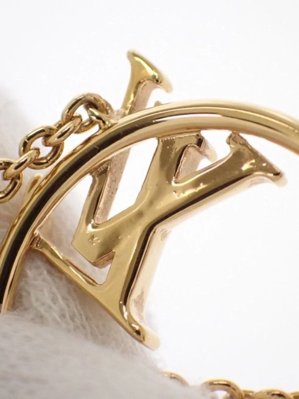 Louis Vuitton LV Eclipse Necklace Collier Metal Gold Logo - Picture 8 of 12